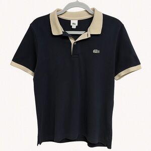 Lacoste Men's navy and creme Polo Shirt
